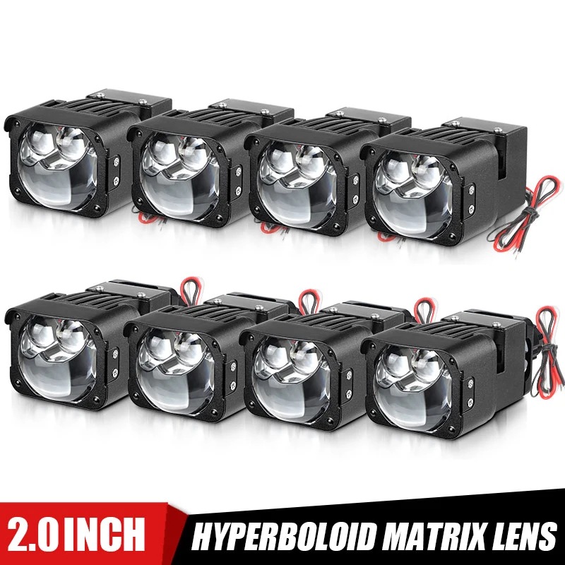 

2 inch Hyperboloid Matrix LED Lens Bi-led Projector Headlight For H4 H7 9005 9006 Hi-Lo Auto Light Auxiliary Fog Light Retrofit
