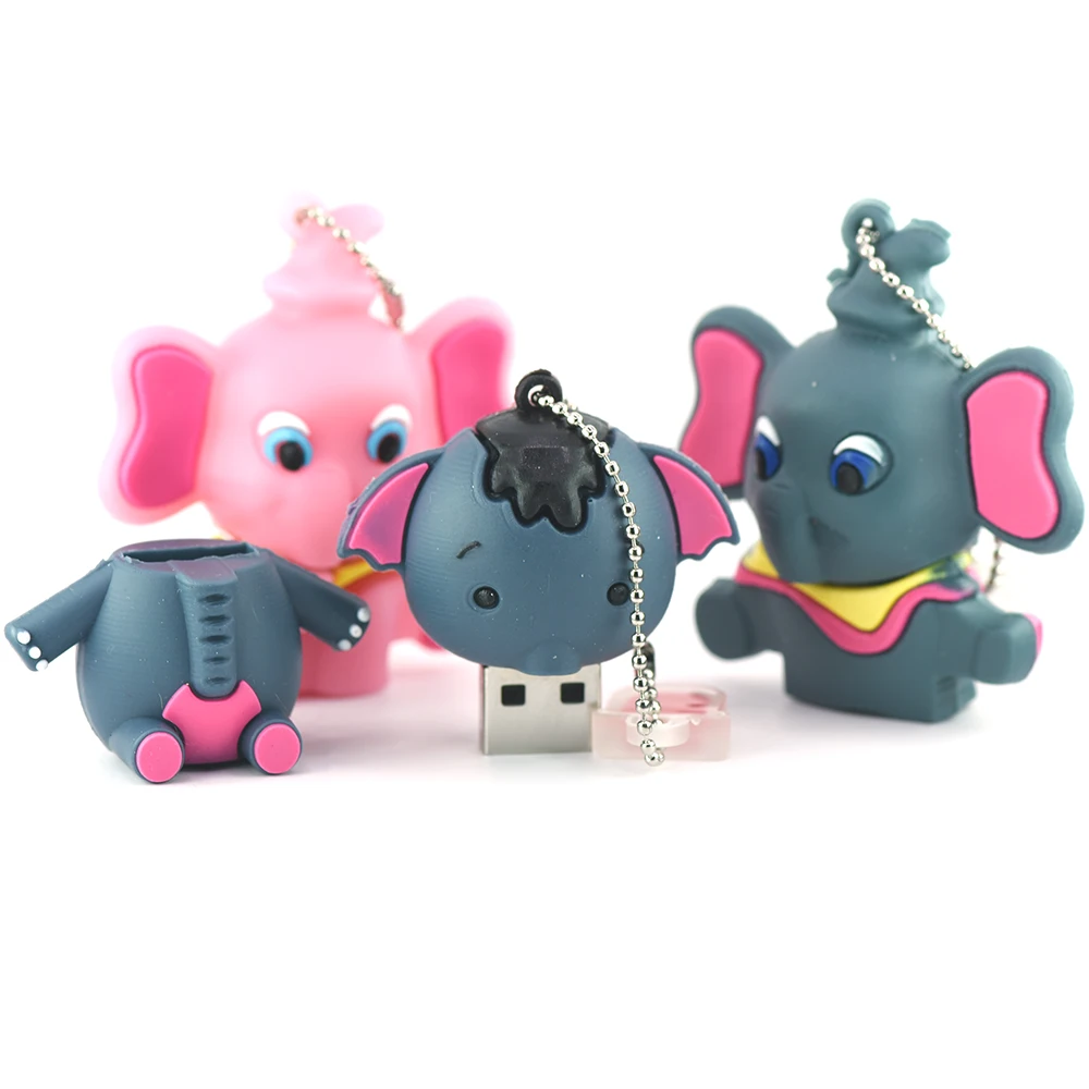 usb flash drive cartoon cobra 128GB cute little yellow chicken 4GB animal pendrive Elephant 8GB 32GB U disk 64GB memory stick