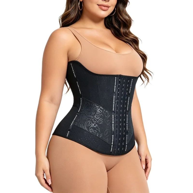 

25 Steel Bones Latex Waist Trainer for Women Long Torso Body Shaper Girdle Slimming Belly Cincher Postpartum Recovery Daily Use