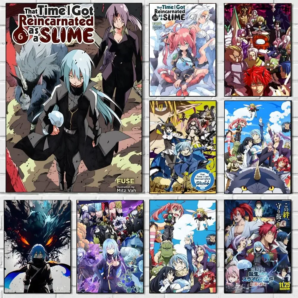 That Time I Got Reincarnated As A Slime Poster Decorative Wall Art Stickers Mural for Home Living Room Hallway Decor Gift
