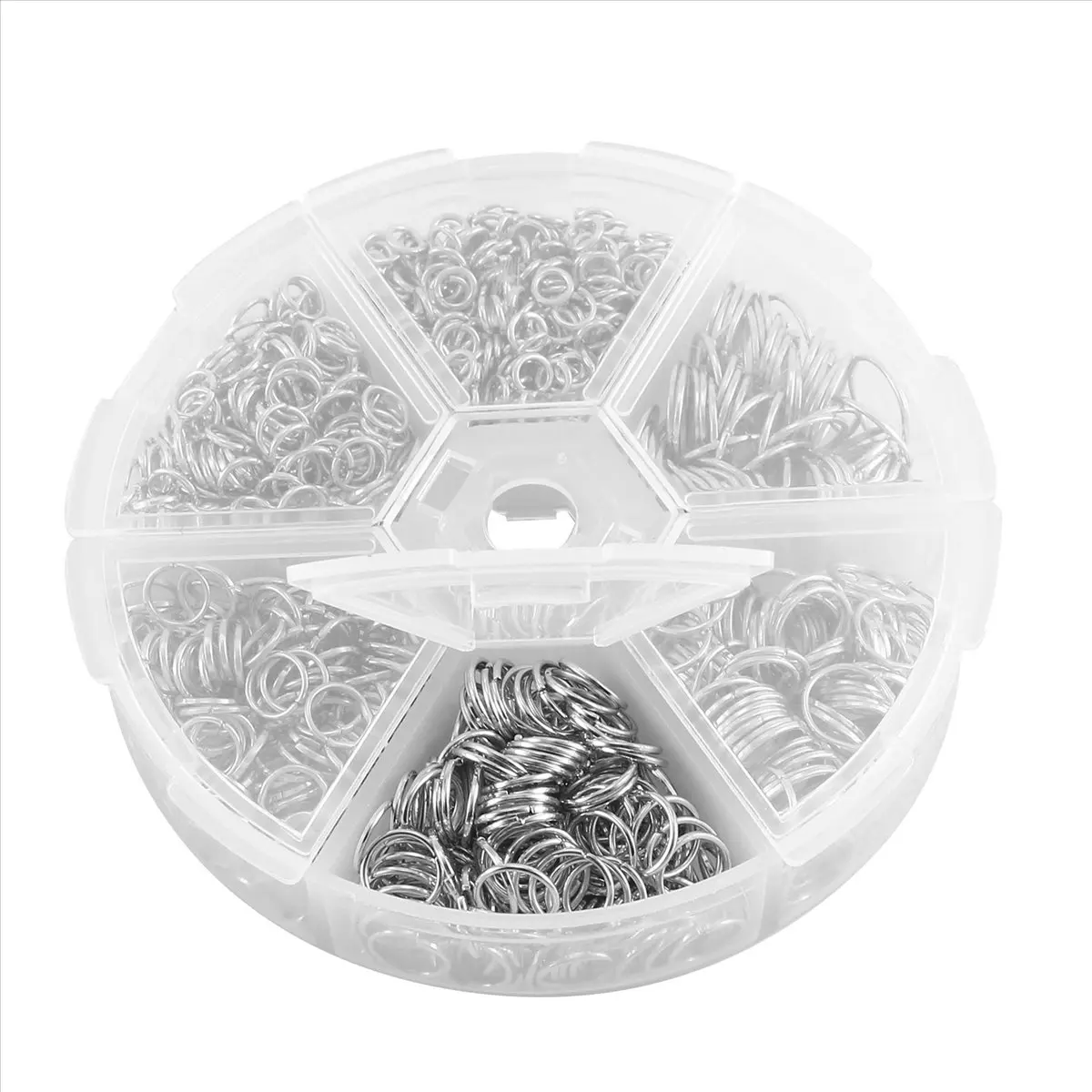 HOT 1390Pcs O Ring Connectors Metal Open Jump Rings Set Metal Jump Rings for Jewelry Making Connectors,Silver 【SPECIAL OFFER】