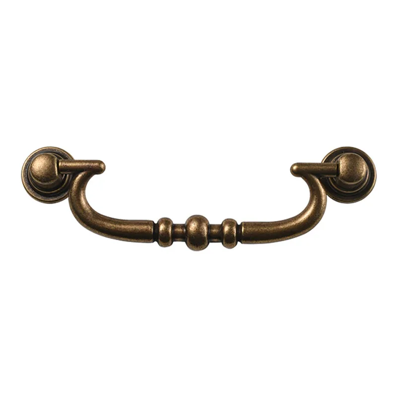 Antique Brass Furniture Handle Knobs Kitchen Cabinet Handles Drawer Pulls Zinc Alloy Cupboard Wardrobe Door Handle