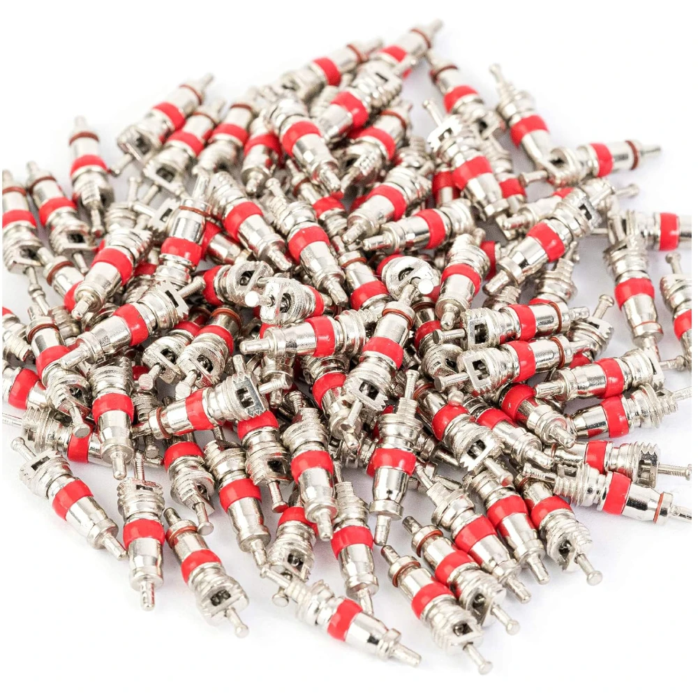 100Pcs Premium Tyre Tire Valve Cores Valve Stem Core Part Replacement Universal for Most Models of Cars Trucks Motorcycles