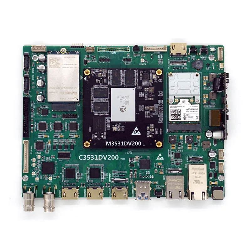 Hi3531dv200 development board NDI SRT Qualcomm 5g 4g 4 * SDI 2 * HDMI dual network card Poe