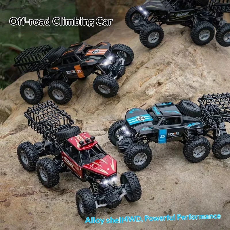 

6 Wheel Rc Climbing Car Alloy Off-Road Crawler High Speed Stunt Truck 4wd Remote Control Vehicle Toy Boys Kids Outdoor Gift