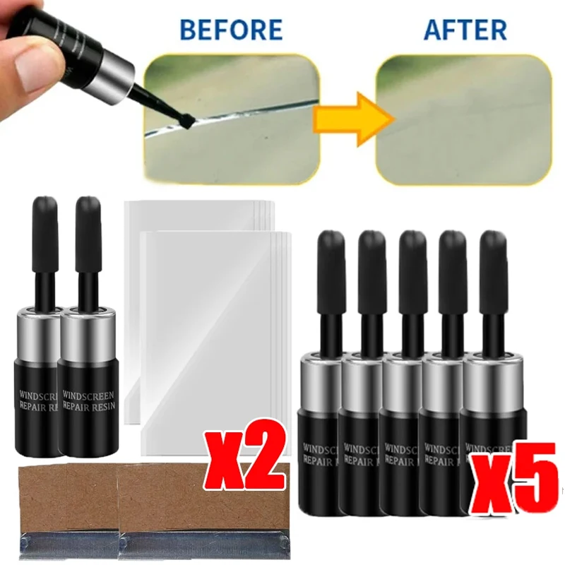 Car Glass Scratch Repair Fluid Agent Set Windscreen Window Glass Nano Scratch Crack CrackResin Repair Agent Tools Auto Accessory