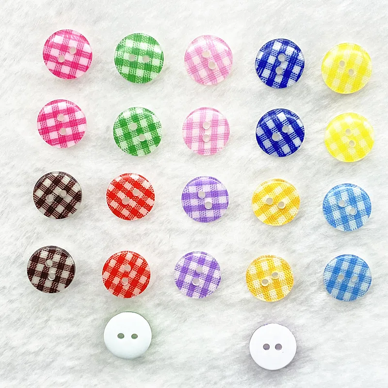 30pcs12.5mm Resin Buttons Children's Clothing Candy Color Buttons Color Two Eye Buttons for Wedding Decor Sewing Accessories