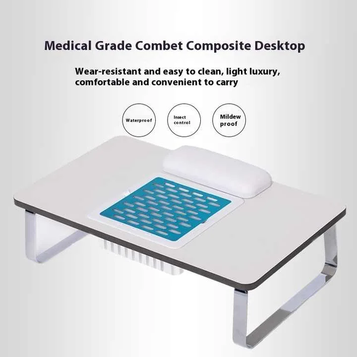 T-One Mini Manicure Table Convenient Portable Nail Beauty Vacuum Cleaner with Super Adjustable Dust Collector Moveable Design