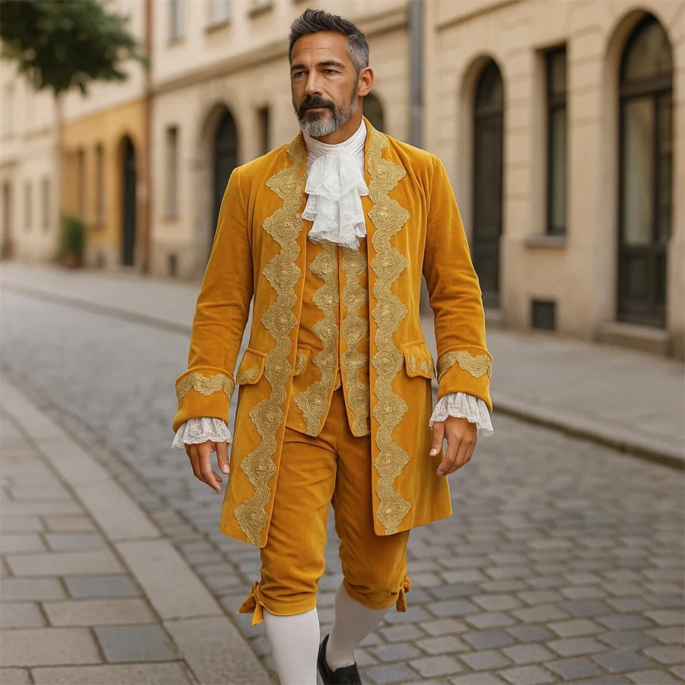 

1700s Men's Rococo Baroque Costume Victorian Royal Aristocratic Georgian Masquerade Theatrical Outfit Ball Gown