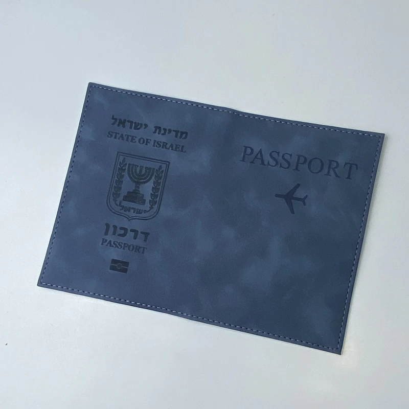 Funda de pasaporte de Israel para mujer, billetera de viaje de cuero Pu, soporte de pasaporte personalizado, funda de alta calidad para pasaporte