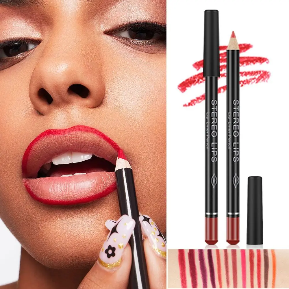 Matita per labbra opaca di lusso a lunga durata Contorno perfetto Riempimento Trucco liscio Lipliner Matita per rossetto rimpolpante impermeabile