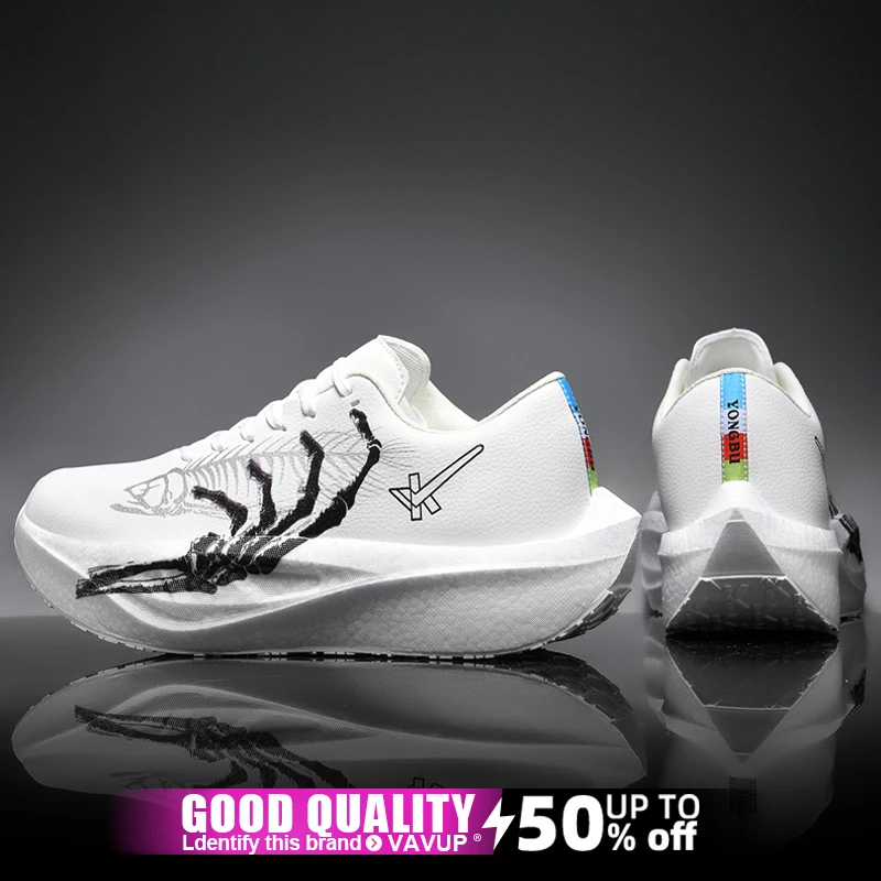 

Men Running Shoes Carbon Board Speciality Marathon Sports Breathable Lightweight Women's Comfortable Athletic Nonskid Sneakers