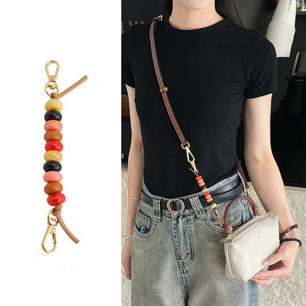 Colorful Beaded Decorative Chain For Longchamp Mini Bags Replacement Purse Strap Extender Chain Women Bag Accessories 15/31Cm