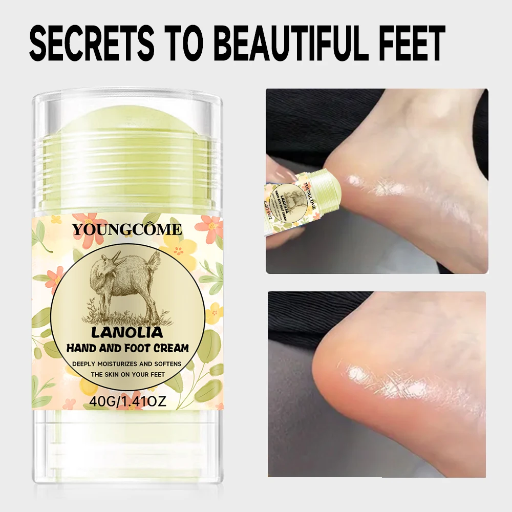 40g LANOLIA Hand and Foot Cream, Contains Lanolin, Hyaluronic Acid, Hand and Foot Moisturizing Cream, Suitable for Men and Women