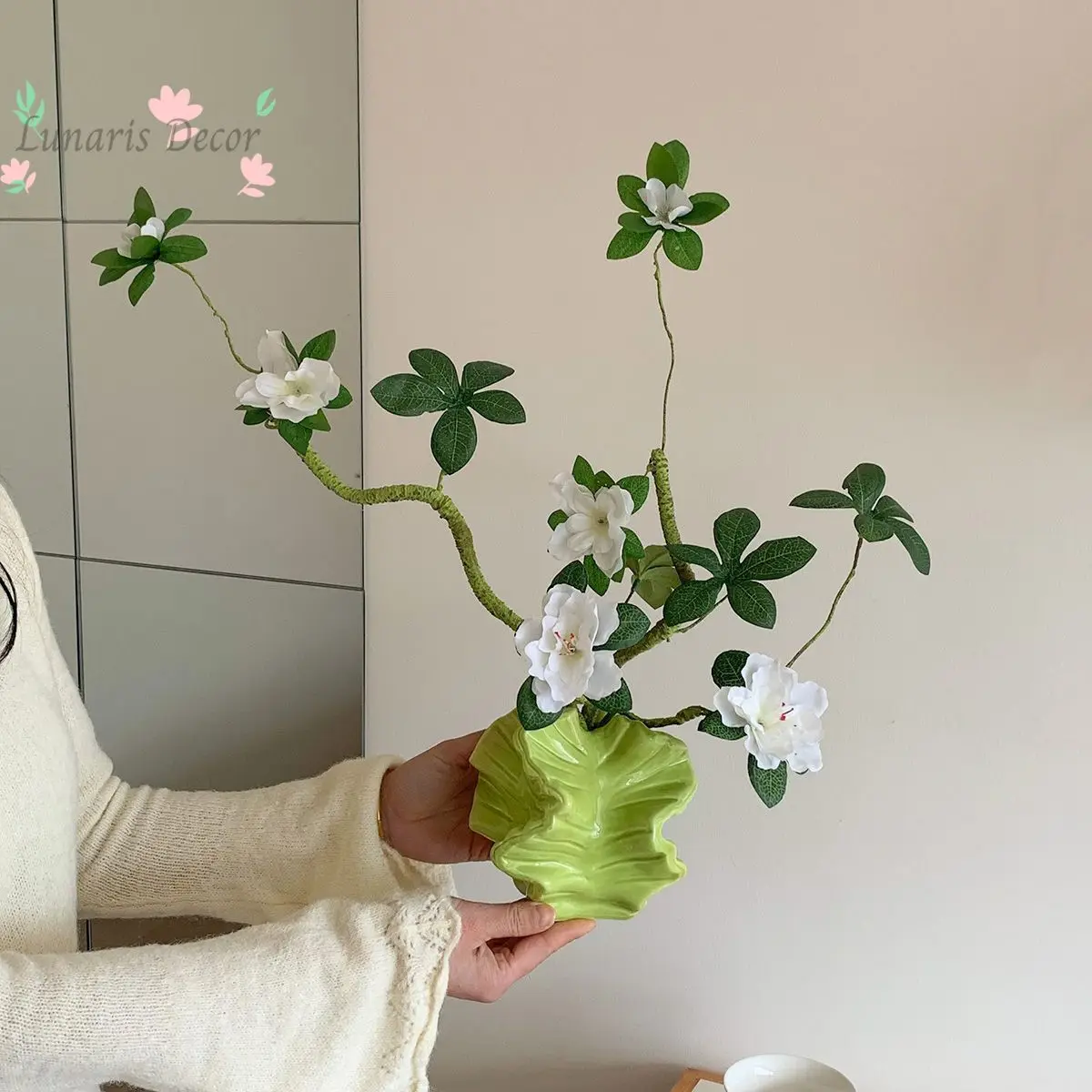 

Ceramic vase living room floral arrangement azalea artificial flower decoration ornament