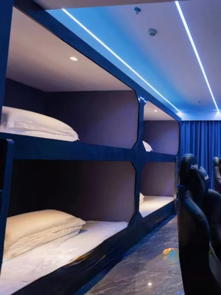 E-Sports Hotel Room Space Capsule Bed Capsule Sleep Cabin Height-Adjustable Bed School Apartment B & B Green Travel Agency Hotel