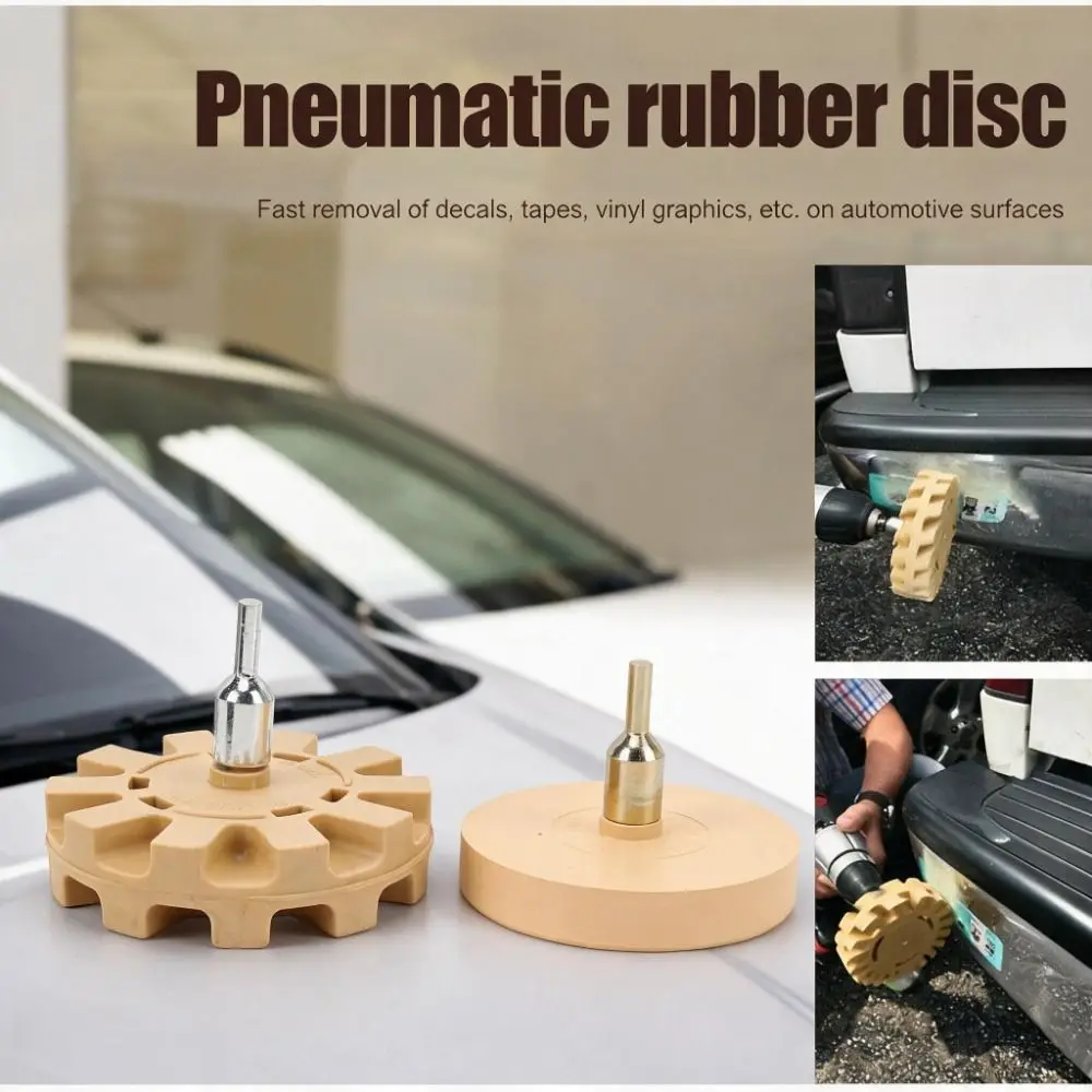 Durable Rubber Decal Remover Eraser Wheel Khaki Universal Car Decal Removal Tool Rubber Adhesive Remover Wheel Auto Detailing