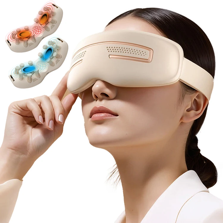 OEM ODM Massaggiatore elettrico intelligente per occhi con vibrazione del punto di agopuntura 3D ricaricabile per musica Bt intelligente all'ingrosso con calore e raffreddamento