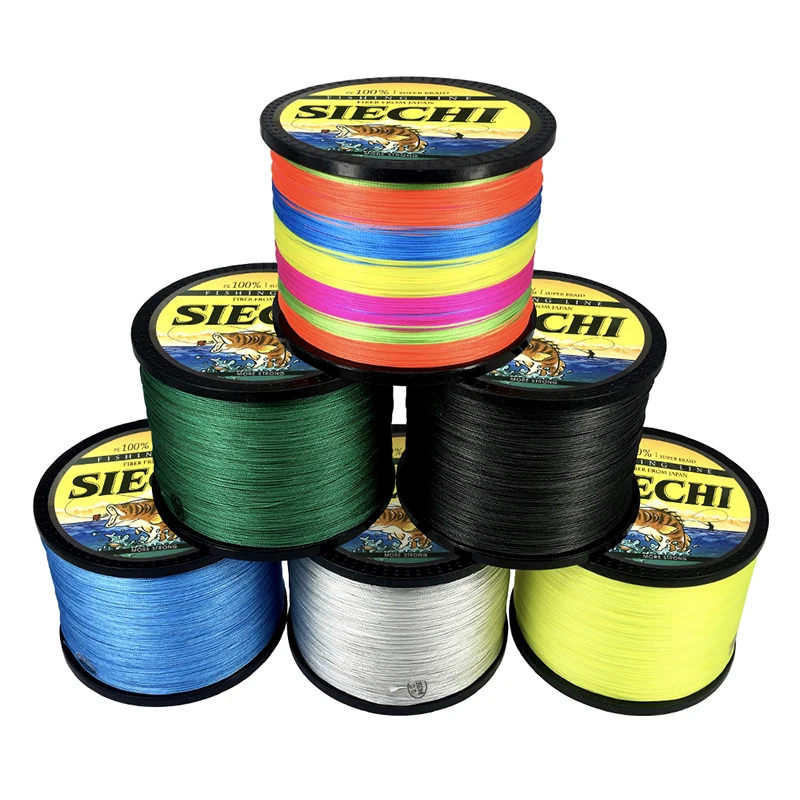 Superstark PE Geflochtene Angelschnur 300m/500m/1000m Langlebige Monofilament-Schnur für Süß- und Salzwasser