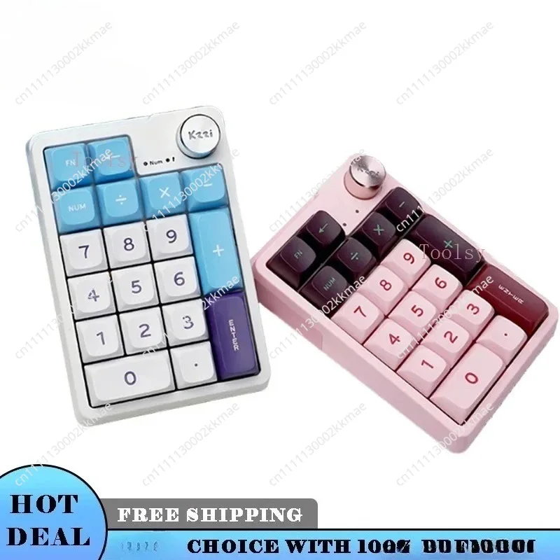 Kzzi K20 Mini Keypad Three Mode Bluetooth Wireless Mechanical Keyboard Office E-sports Gaming Gamer Low Delay Custom numpad