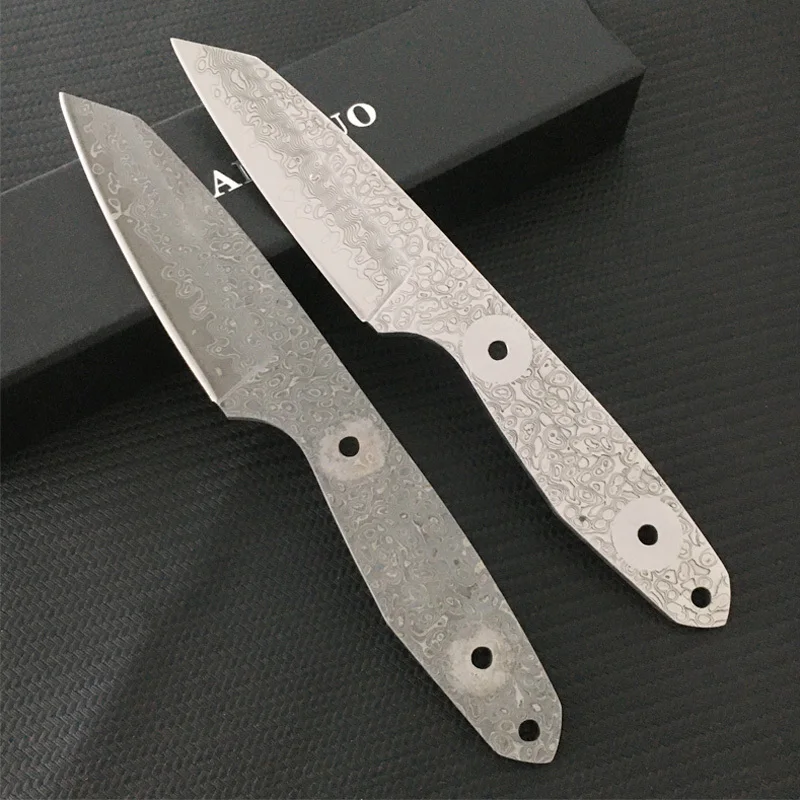 DIY 반제품 VG10 다마스커스 강철 나이프 블랭크 낚시 야외 캠핑 선물 수집용 야외 EDC 도구 블레이드