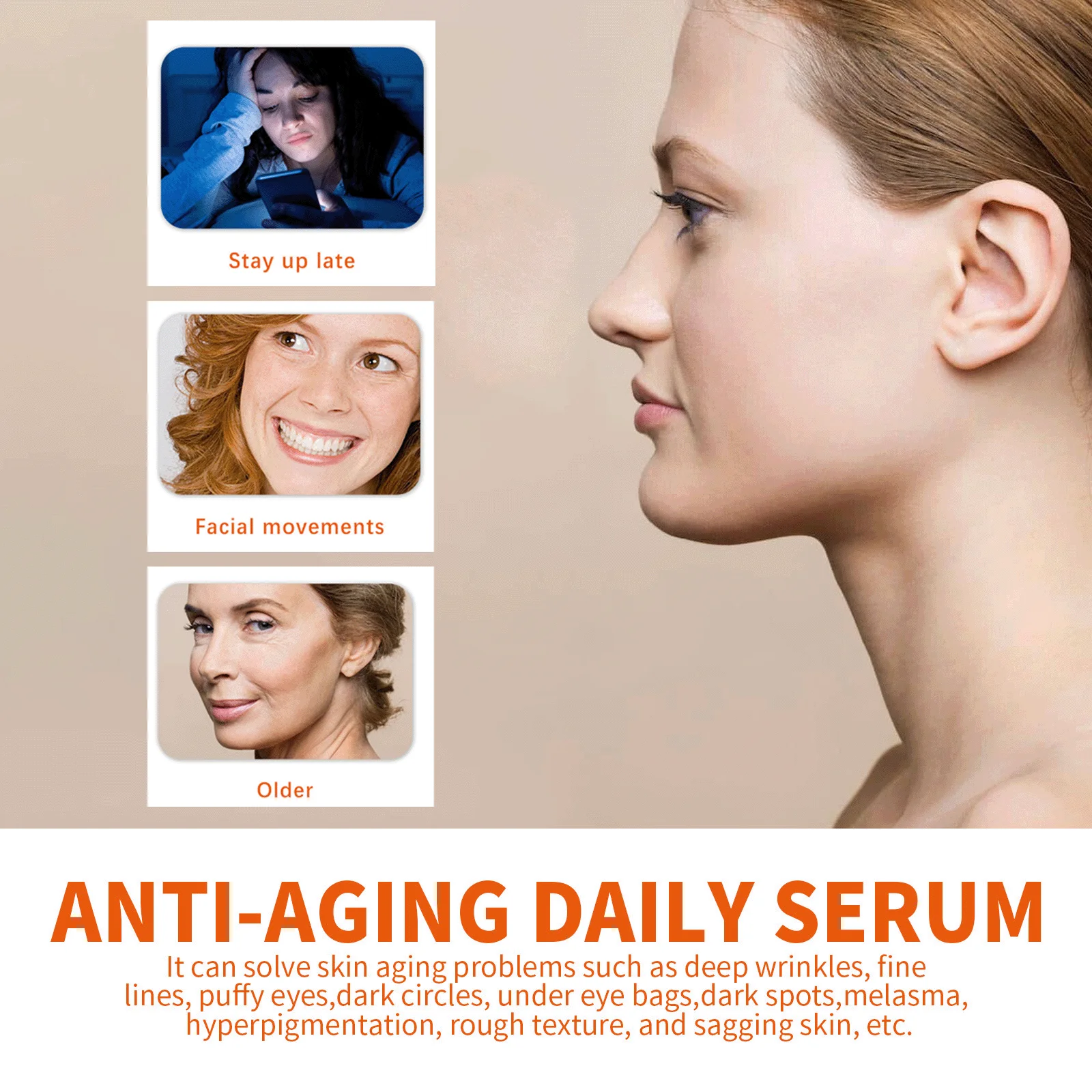 

Jaysuing Collagen Serum Lift Firm Skin Boost Skin Elasticity Reduce Fine Lines Brighten Smooth Daily Use Face Skin Care Essence