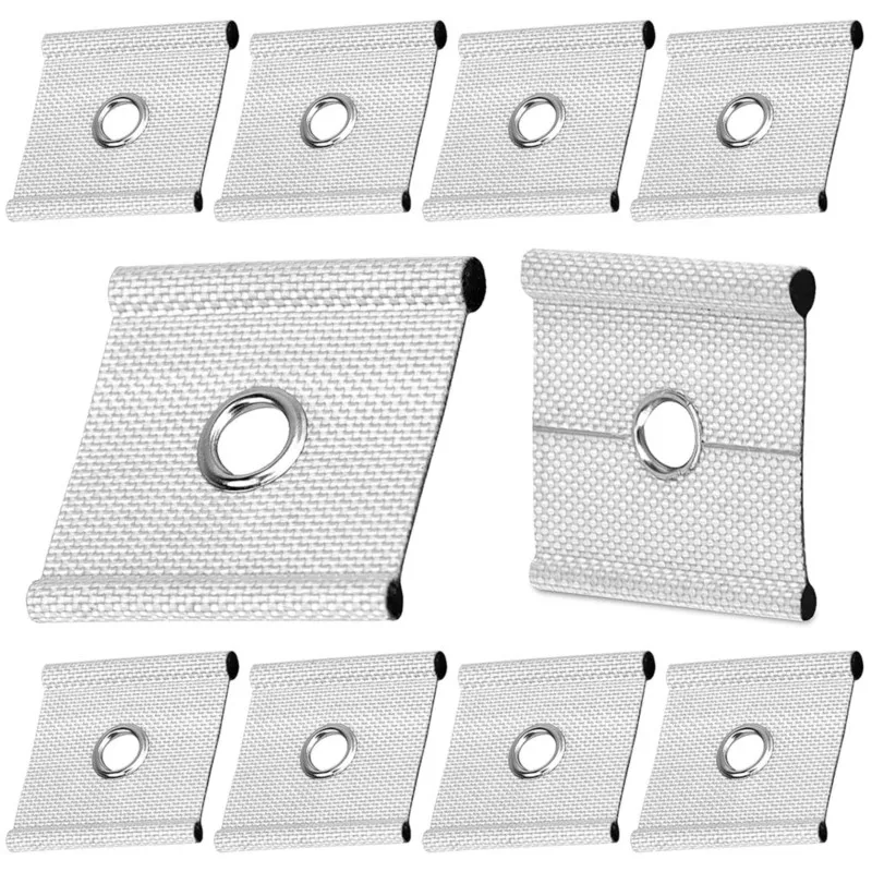 

12 шт. S-образных крючков-зажимов для кемпингового тента из нержавеющей стали, держатели для фонарей для автодомов с отверстиями, крючки для солнцезащитных шторок для караванов