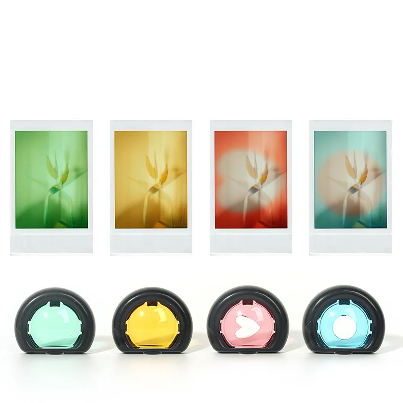 Camera Filter for Instax Mini 41 Camera 4-Color Filter Assist Ring