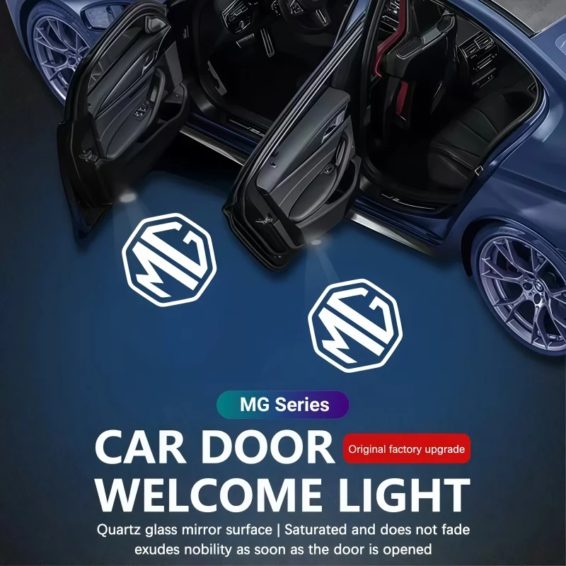 Car Door Projection Light Welcome Logo Ghost Shadow Courtesy Light Wireless HD For MG ZS MG4 EV MG HS MG3 MG5 EV Marvel R MG ONE