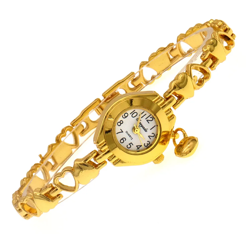 Reloj de pulsera de cuarzo con esfera pequeña para mujer, pulsera con colgante de corazón, venta al por mayor, novedad