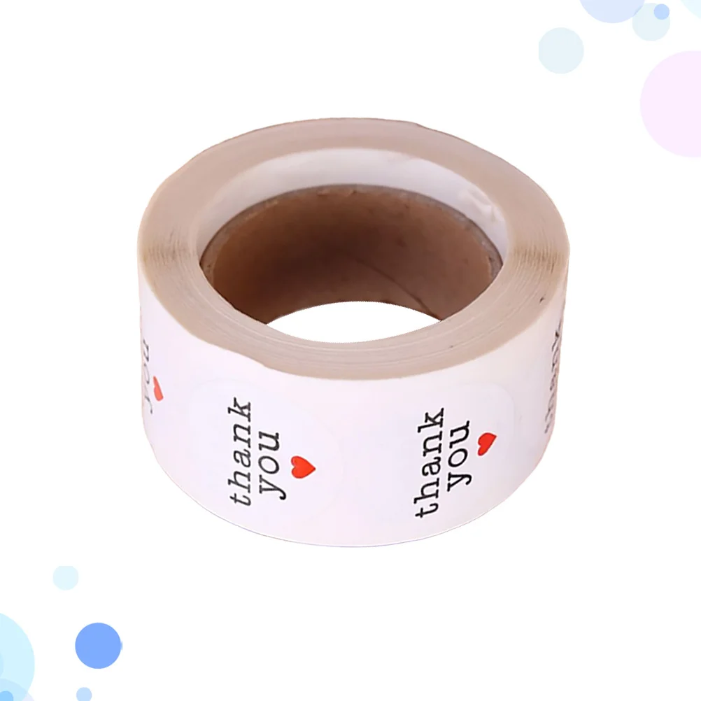 

Round Thank You Business Label Stickers Adhesive Paper Stickers For Candy Bags Bakery Packaging Decoration File Folder