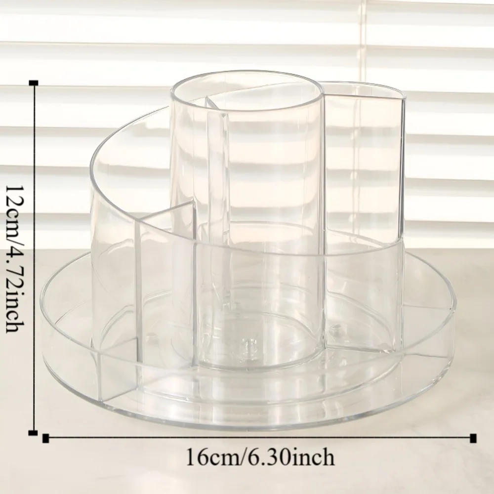360°Rotating Pen Storage Box Multi-function Tabletop Storage Makeup Brushes Holder Simple Home Office Stationery Organizer