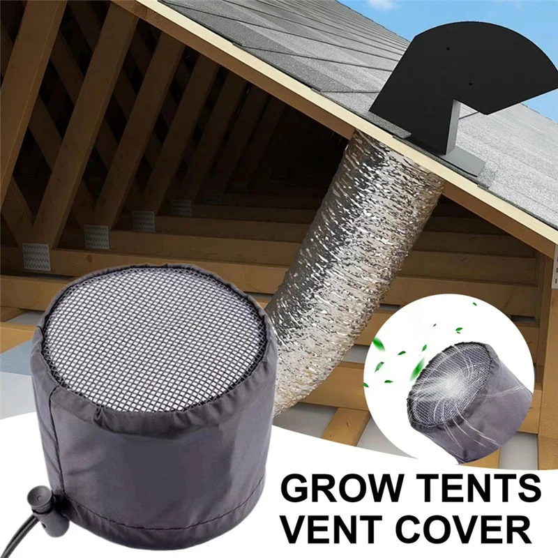 ABJI-Coperchio per canalizzazione flessibile per tenda da coltivazione di piante Copertura di sfiato 2 pezzi Filtro per condotto antipolvere per lavanderia in serra interna all'aperto