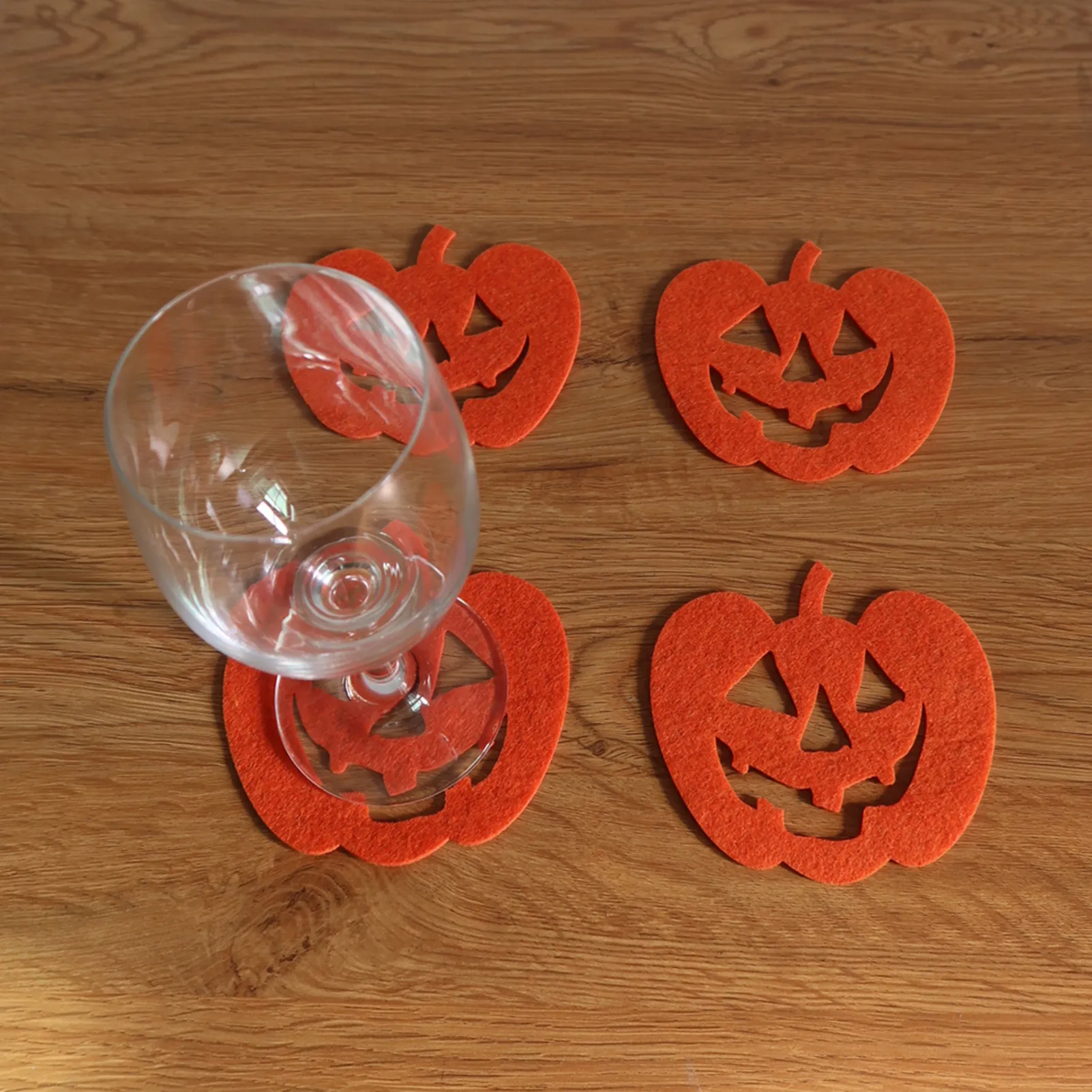 Halloween Pumpkin Cup Pad Set Of 4 Pumpkin Cup Mat Car Coaster Car Cup Holder Coasters For Halloween Parties Housewarming Gifts