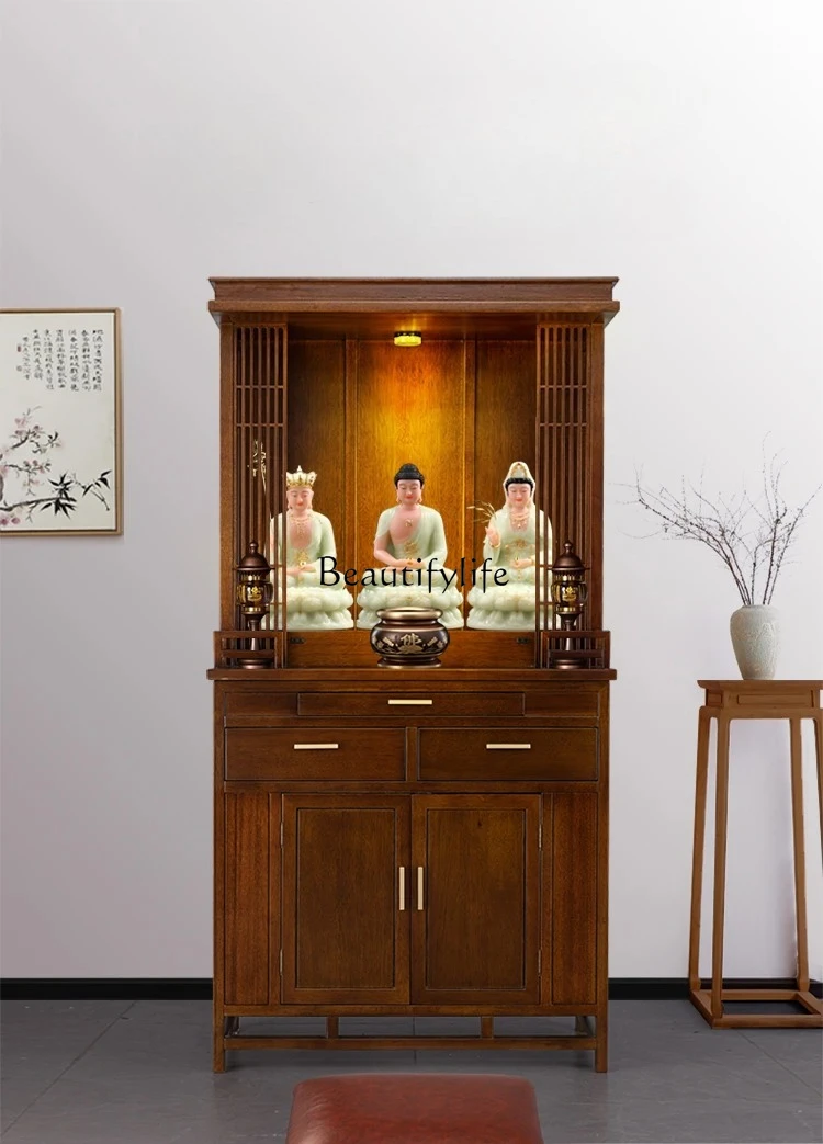 

Shrine Household Standing Cabinet for Buddha Serving God Guanyin Shrine Zhongtang Shrine Buddhist Cabinet