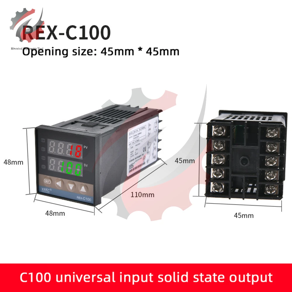 REX-C100 Digital PID Temperature Controller K Thermostat Universal Input Relay Output MAN 220V SSR Output V AN 220V