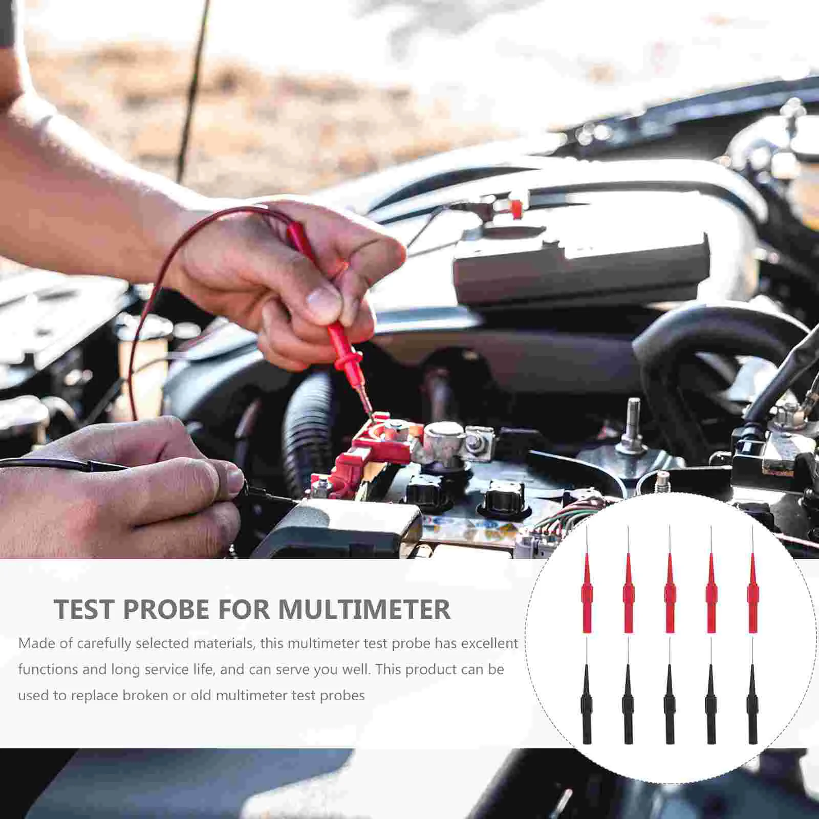 Pots de bourrage de sonde de Test d'étiquette avec couvercles, outil de broche multimètre, outils de câble métallique en laiton nickelé 10 pièces