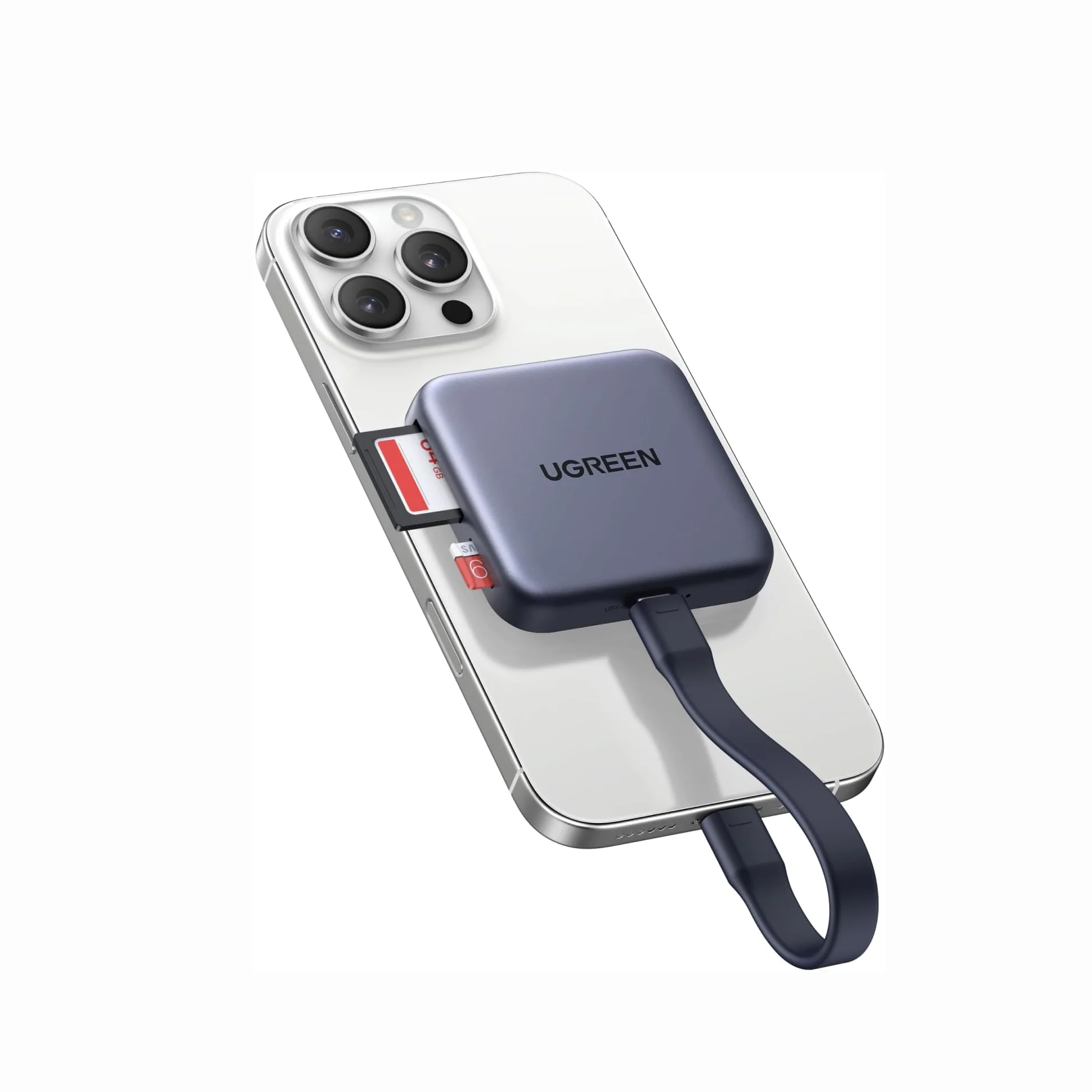 

UGRREN Magnetic USB C SD 4.0 Card Reader, Portable Micro SD Card Reader Memory Card Reader Adapter for iPhone