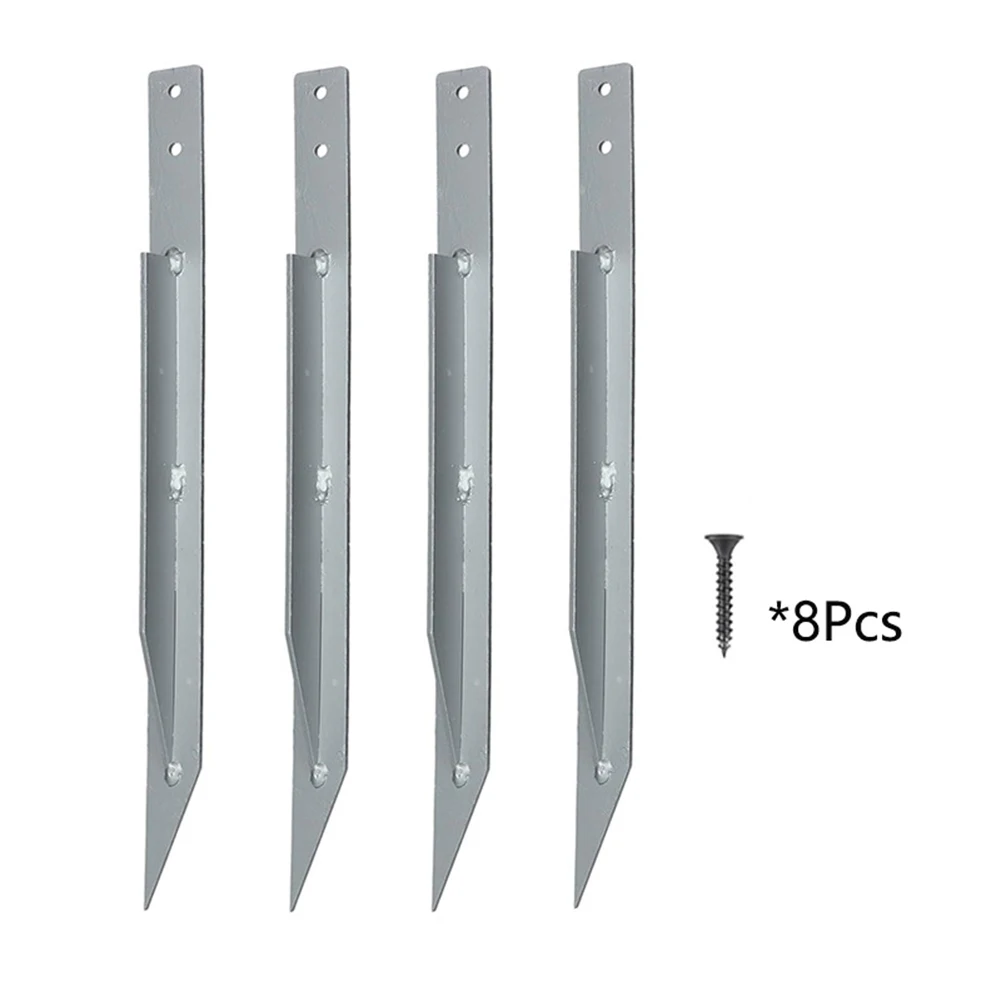 4pcs Swings Metal Anchor Heavy Duty Swing Ground Anchor With Mounting Screws For Securing Outdoor Swings Climbing Frames