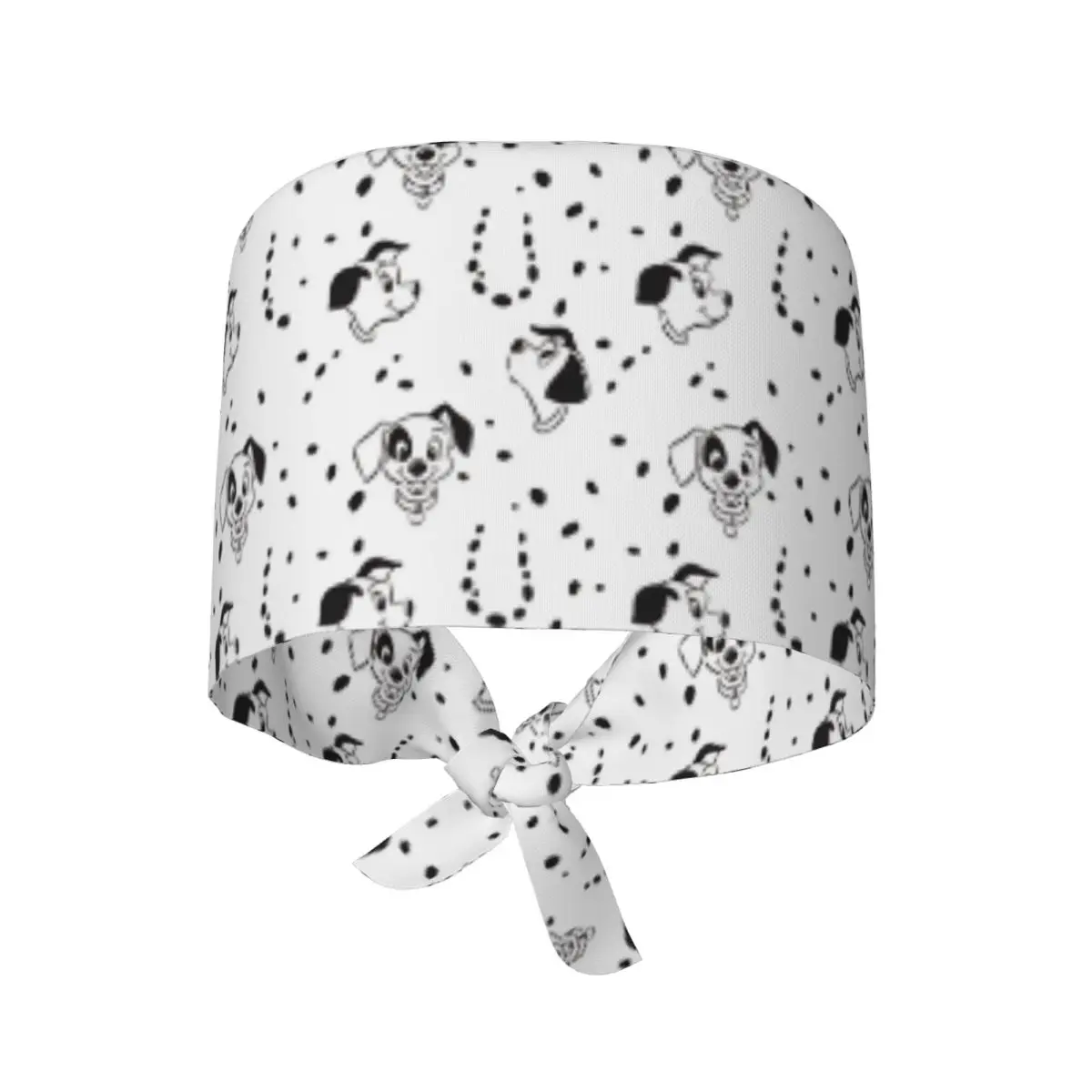 Krankenpflege-Mützen, 101 Dalmatiner, Arbeitsmütze, Kawaii-Medizinhut, verstellbar, für Unisex, Damen, mit Bandage und Bindeband, Arbeitsmütze