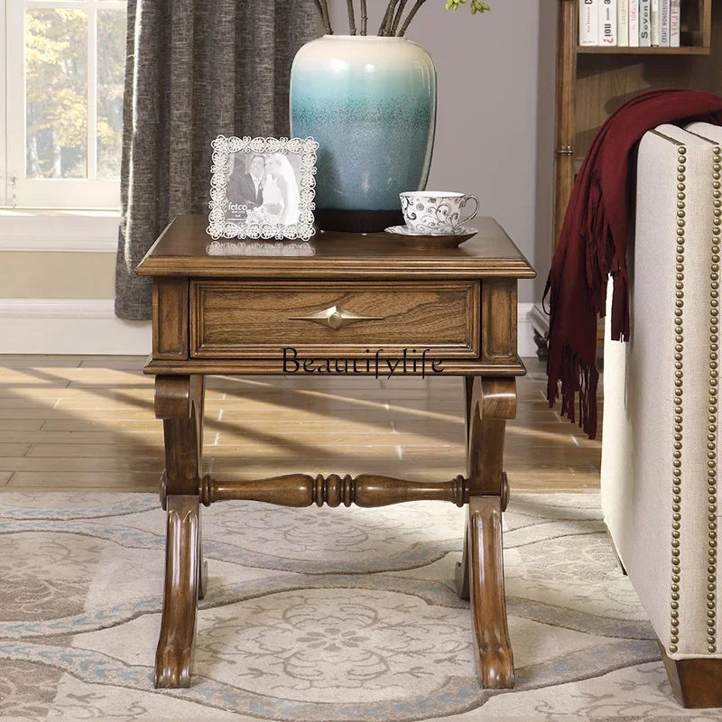 

ls 35 American Country Style Solid Wood Side Table Corner Table