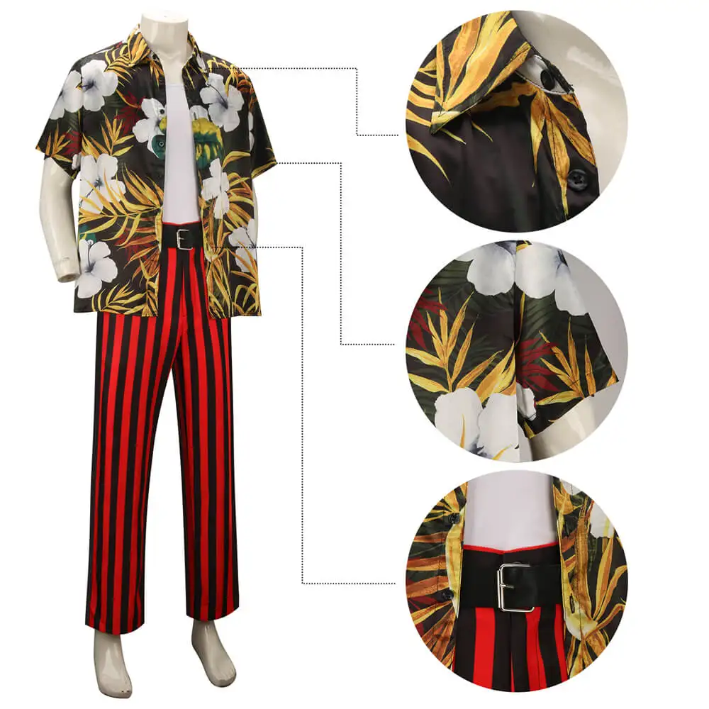 Movie Ace Ventura Jr. Pet Detective Hawaiian Shirt Jim Carrey Cosplay Costume Halloween Theme Party Outfit In Stock-Takerlama - view 3