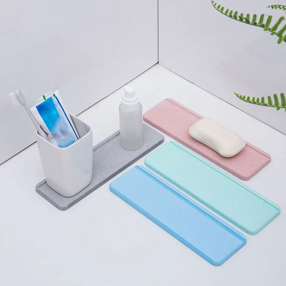 

2 Pcs Mat Non slip Diatom Soap Pad Absorbent Pad for Bathroom Toothbrush Cup Soap Diatom Material Dry Water Proof