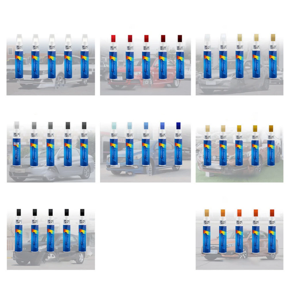 40 Colors/Set Car Mending Fill Paint Pen Tool Pen Car Paint Repair Scratch Remover Applicator Pen 12ml