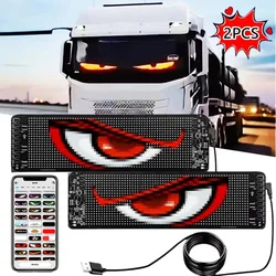 2PCS Windshield Devil Eyes Bliking Flashing LED Eyes On The Windshield Glowing Devil Eyes Truck Window LED Screen For Car Truck