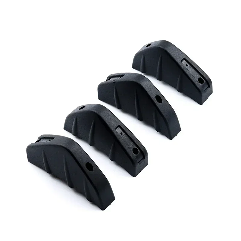 Universal 4pcs Car Rear Bumper Lip Diffuser Shark Fins Canards Spoiler Splitter Carbon Black ABS Anti-Collision Accessories view 5