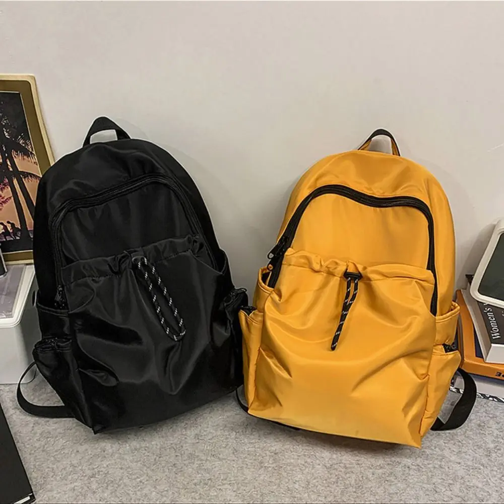 

Simple Small Pack Sport Nylon Backpack Solid Color Korean Style Solid Color Shoulder Bag Handbag Sport Casual Backpack Women