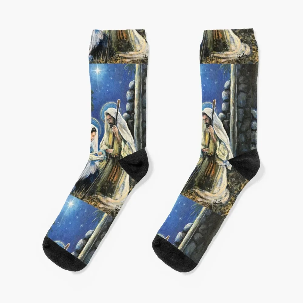 

The Nativity Socks ankle gift Stockings man basketball Socks Female Men's