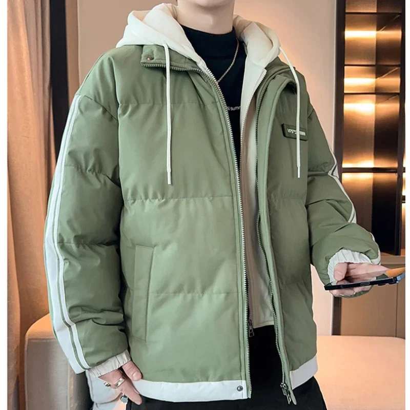 

Hot Outdoor Warm Thickened Male Cotton Jacket Winter Fashion Casual Men Hooded Parkas High Quality Windproof Overcoat for Men