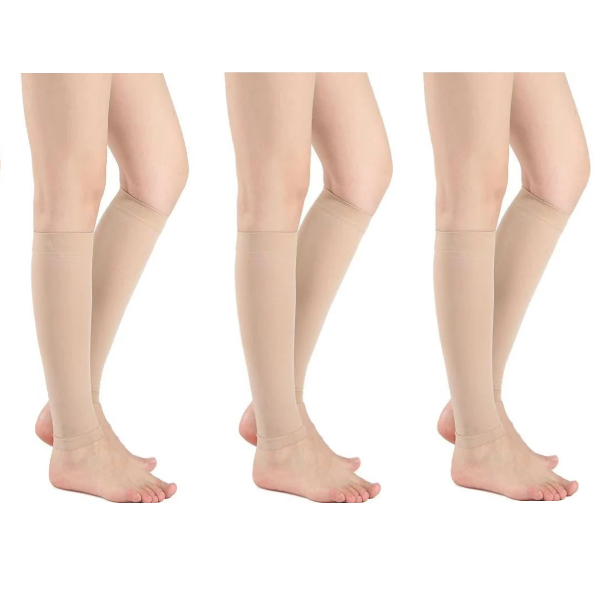 

Copper Compression Socks for Women & Men, 20-30mmHg Open Toe Knee High Stockings for Circulation Support
